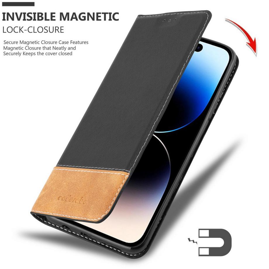 Cadorabo  Housse compatible avec Apple iPhone 14 PRO - Coque de protection avec fermeture magnétique, fonction de support et compartiment pour carte 