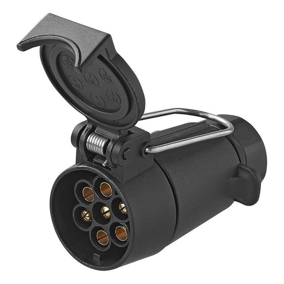 Pricenet  Prise 7 broches PVC volante avec crochet 