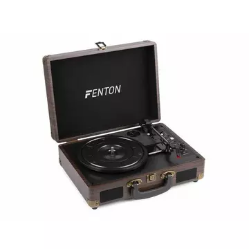 Fenton RP115 Audio-Plattenspieler mit Riemenantrieb Holz Manuell