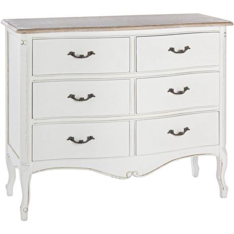 mutoni Commode en bois 6 tiroirs Justine  