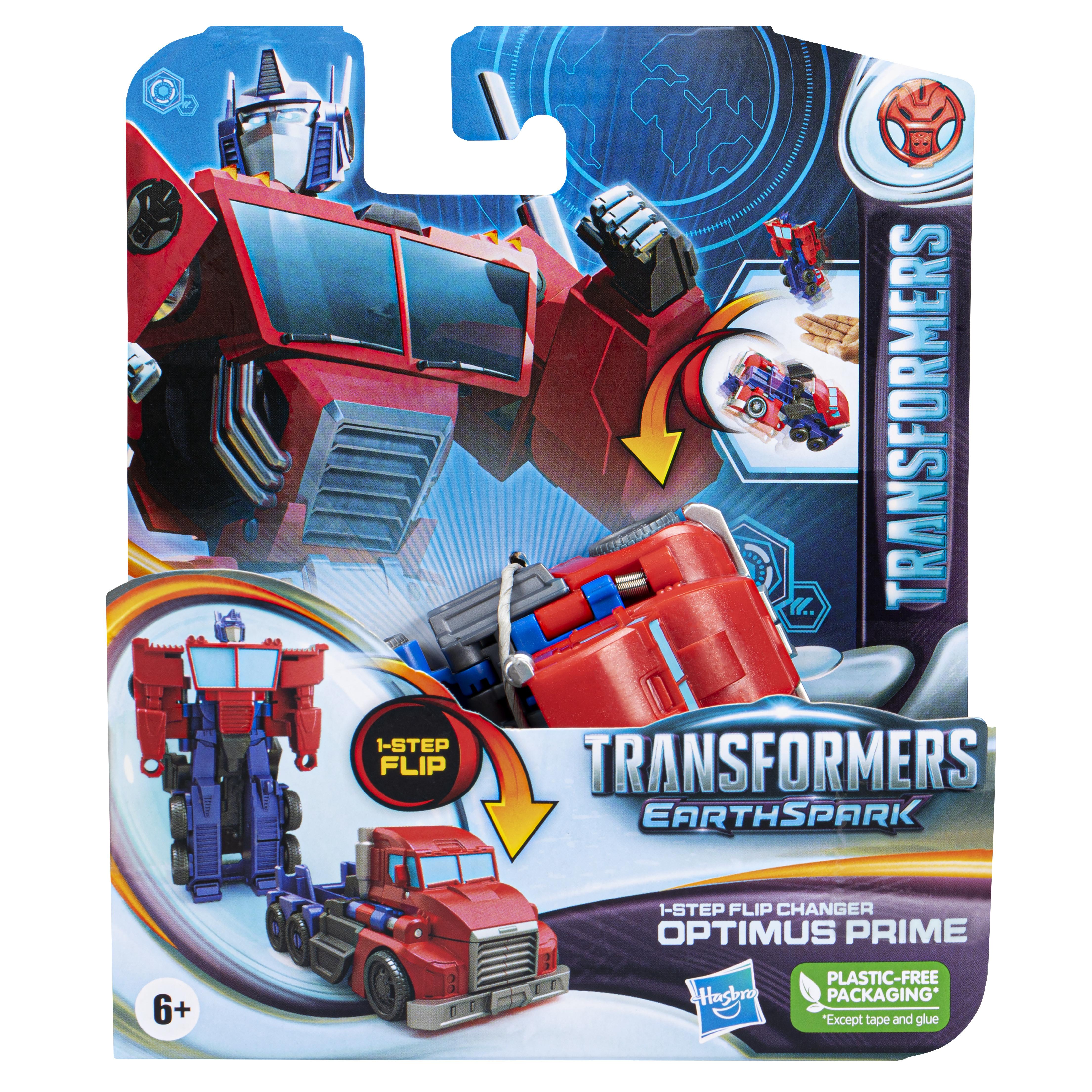 Hasbro  Transformers EarthSpark - Action figure di Optimus Prime da 10 cm, conversione in 1 passaggio con lancio in aria, giocattolo per bambini e bambine dai 6 anni in su 