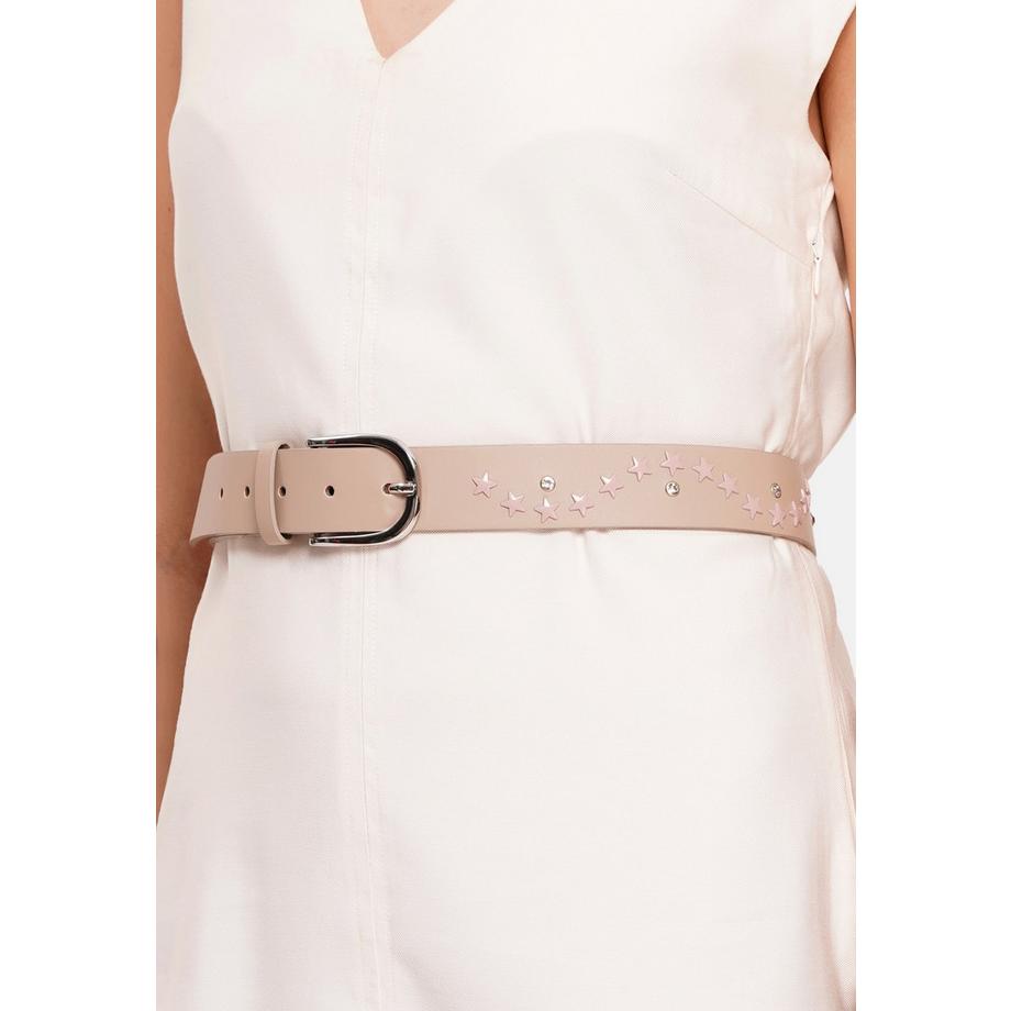 AVANT-GARDE PARIS  Ceinture blanche moderne à motif étoile 