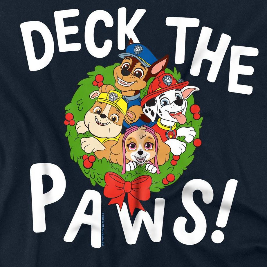 PAW PATROL T-shirt Deck The Paws Design Natalizio  