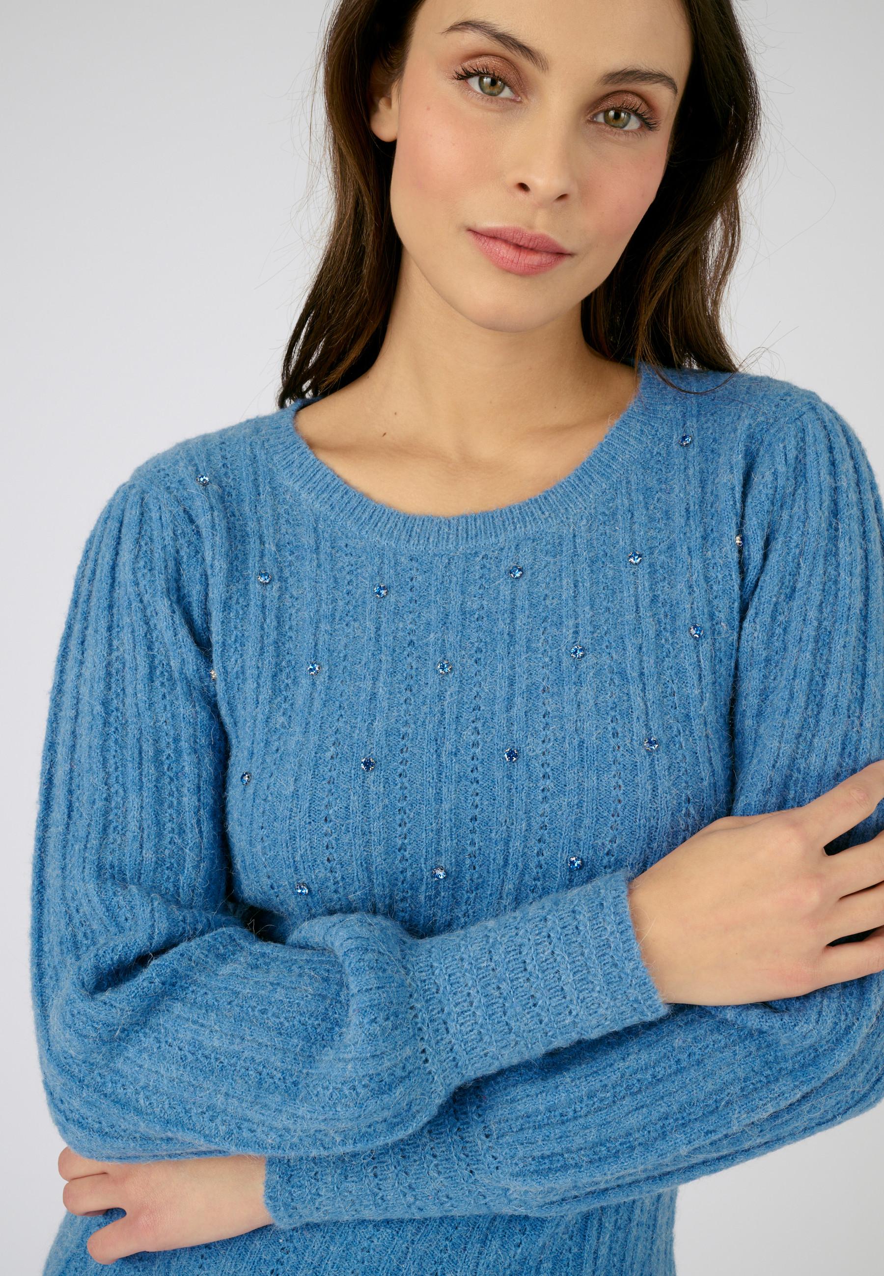 Damart  Pullover aus Alpaka-Mischung mit Strasssteinen 