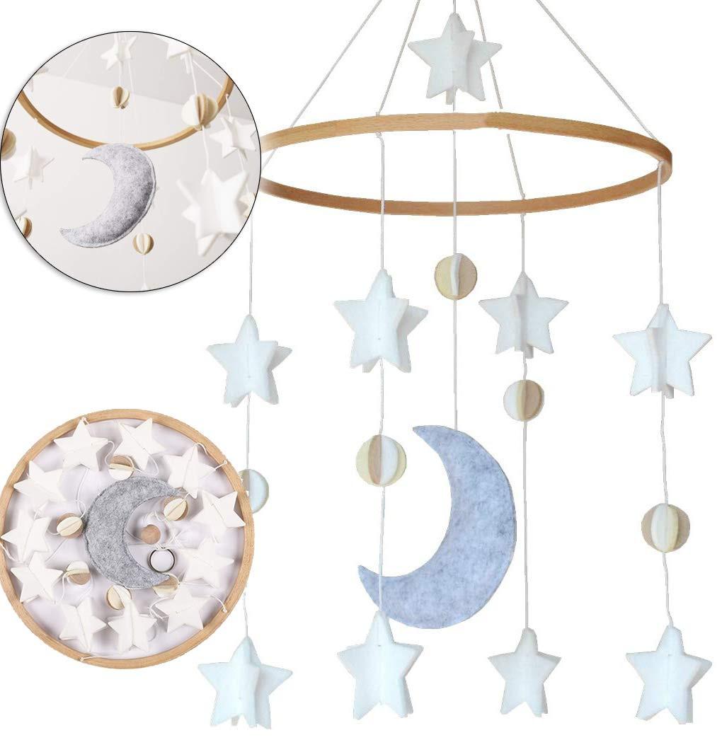 Activity-board  Carillon mobile pour bébé, cloche mobile pour lit de bébé en bois 