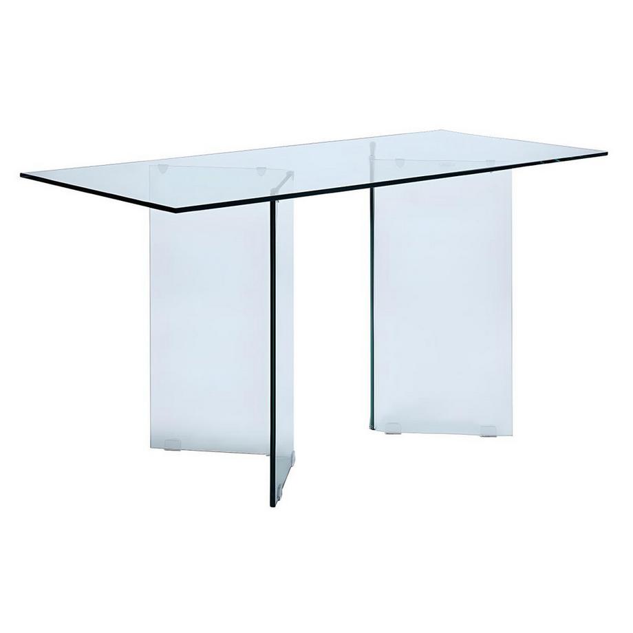 Vente-unique Bureau CLARISSA Verre trempé Transparent  