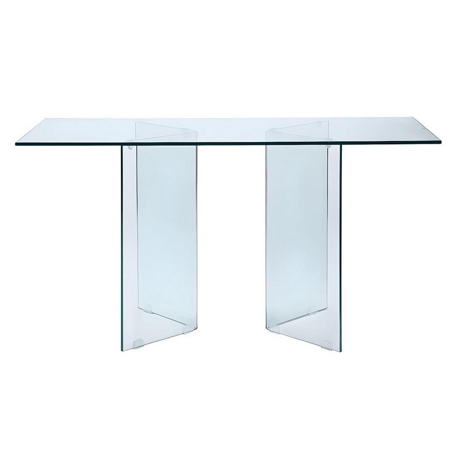 Vente-unique Bureau CLARISSA Verre trempé Transparent  