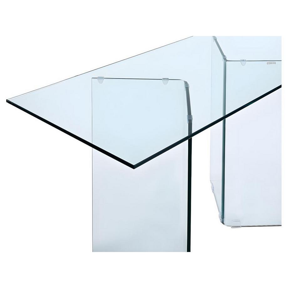 Vente-unique Bureau CLARISSA Verre trempé Transparent  