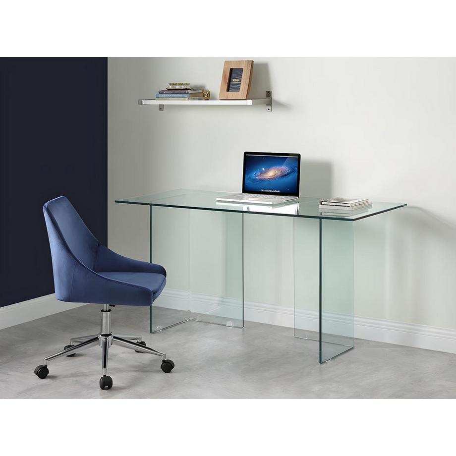 Vente-unique Bureau CLARISSA Verre trempé Transparent  