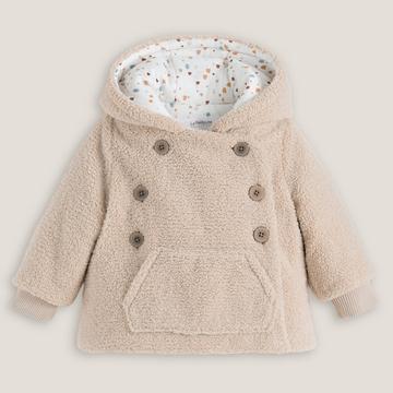 Manteau chaud à capuche en sherpa