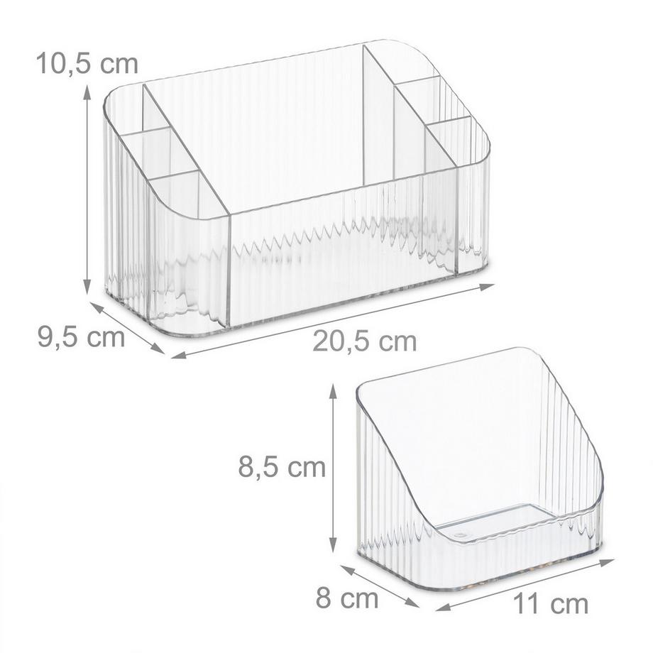 Northix Set di organizer per prodotti di bellezza, 8 scomparti  