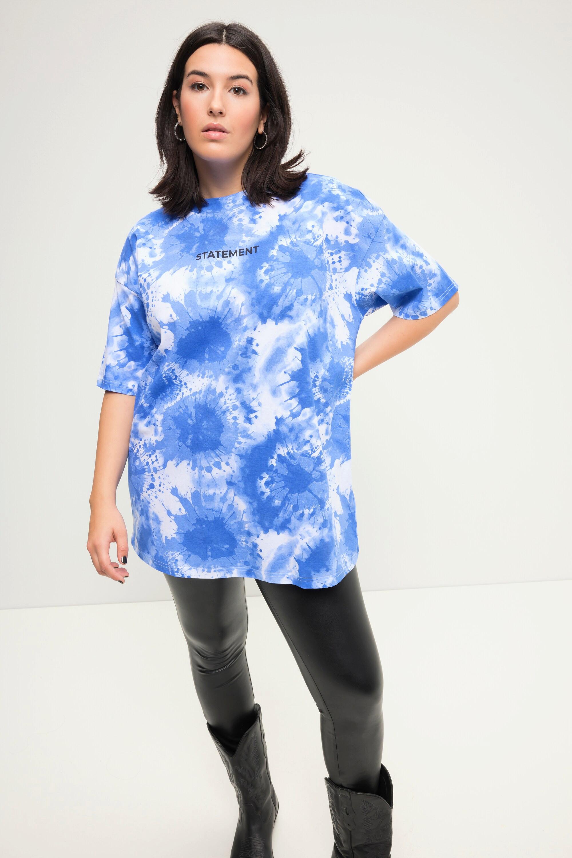 Studio Untold  T-shirt dal taglio oversize con scollo a girocollo, mezze maniche e stampa batik 