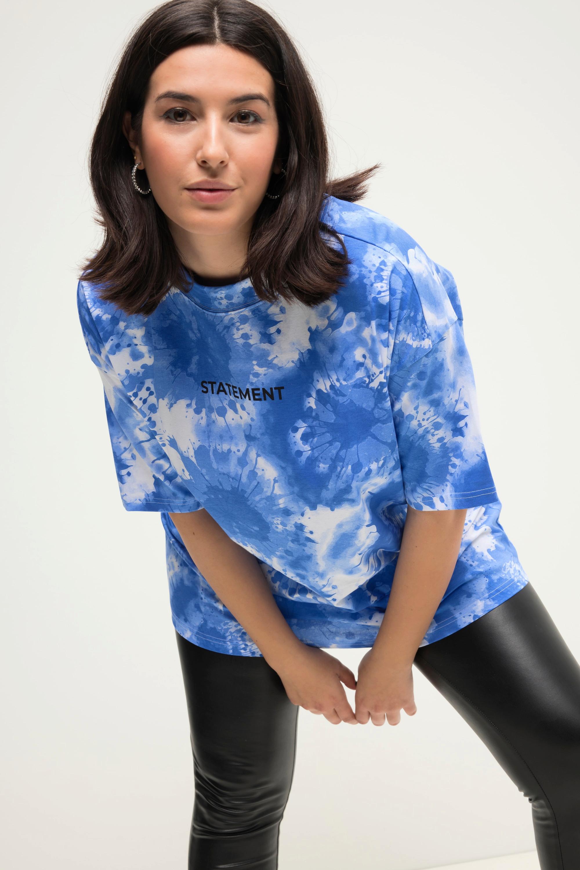 Studio Untold  T-shirt dal taglio oversize con scollo a girocollo, mezze maniche e stampa batik 