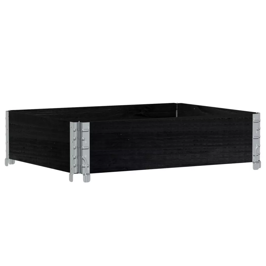 VidaXL - Jardinière bois de pin, One Size, Noir