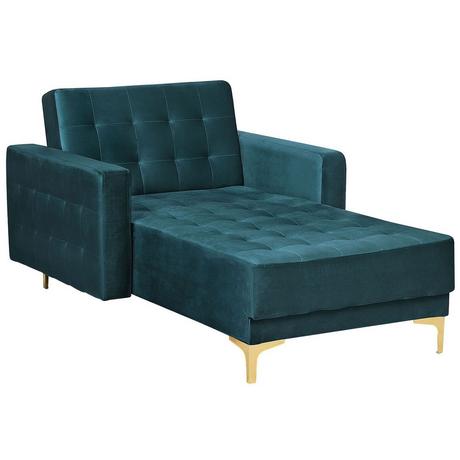 Beliani Chaise longue en Velours Moderne ABERDEEN  