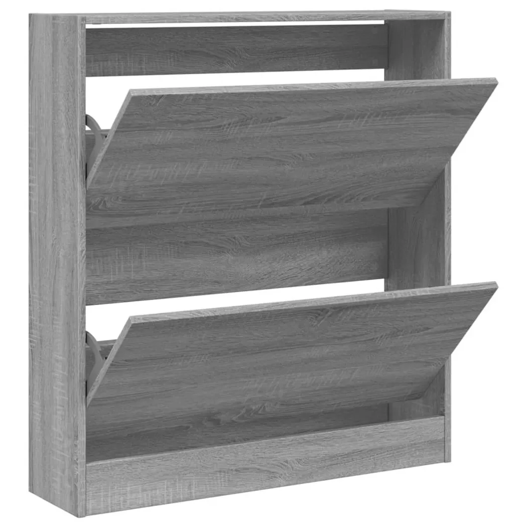 VidaXL - Armoire à chaussures bois d'ingénierie, One Size, Gris