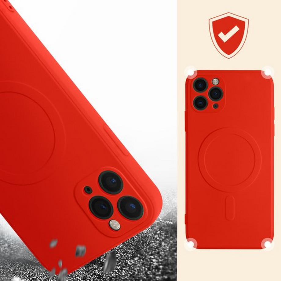 Avizar  Cover MagSafe iPhone 11 Pro Max rossa 