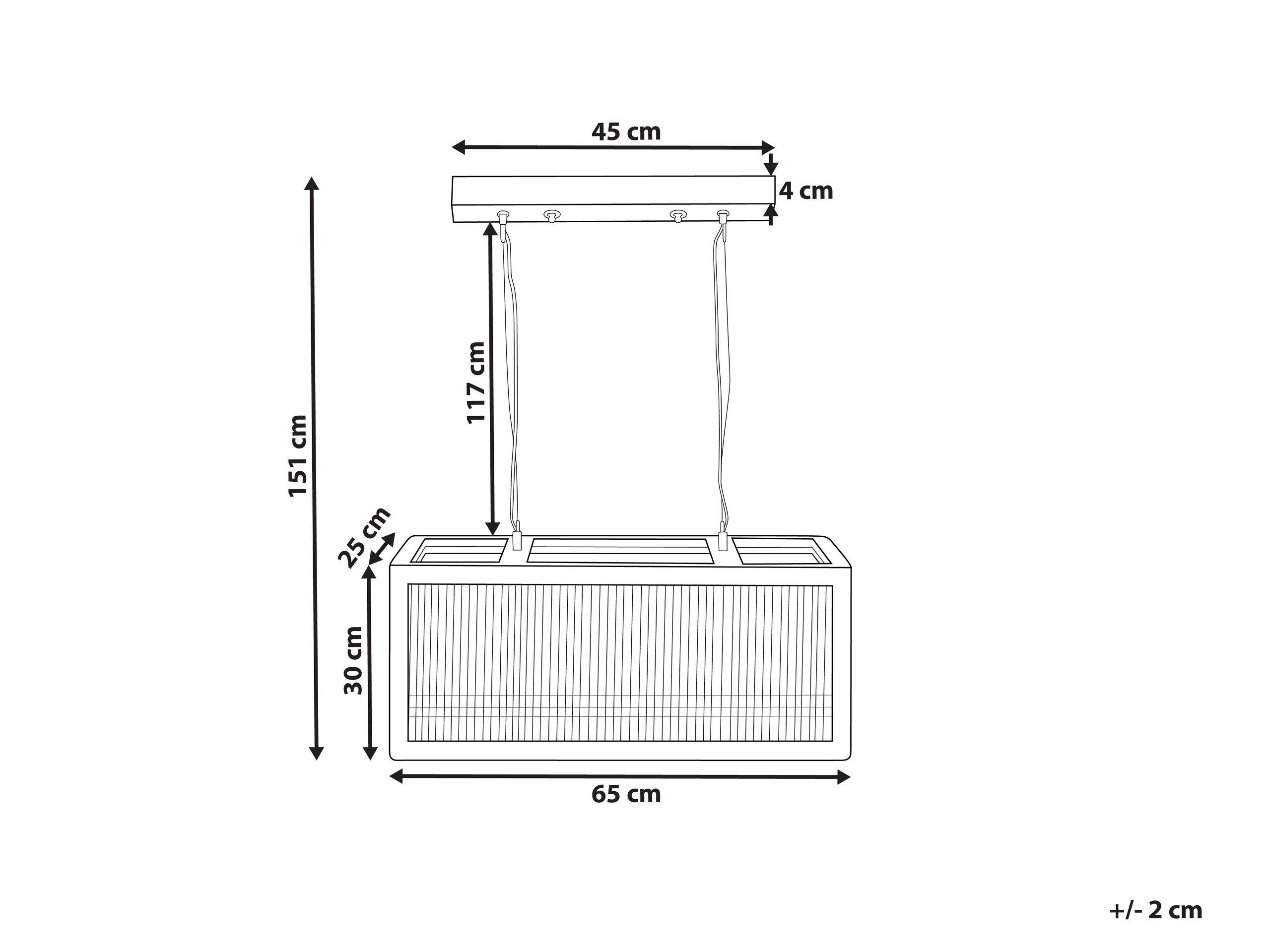 Beliani Lampe suspension en Manguier Rustique PENNA  