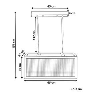 Beliani Lampe suspension en Manguier Rustique PENNA  