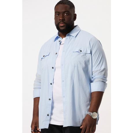 Sthuge  Chemise en jean STHUGE, manches longues et col Kent. Coupe Modern Fit avec détails destroy. Jusqu'au 8 XL. 