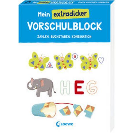 Mein extradicker Vorschulblock Loewe Lernen und Rätseln (Hrsg.); Thau, Christine (Illustrationen) Copertina rigida 