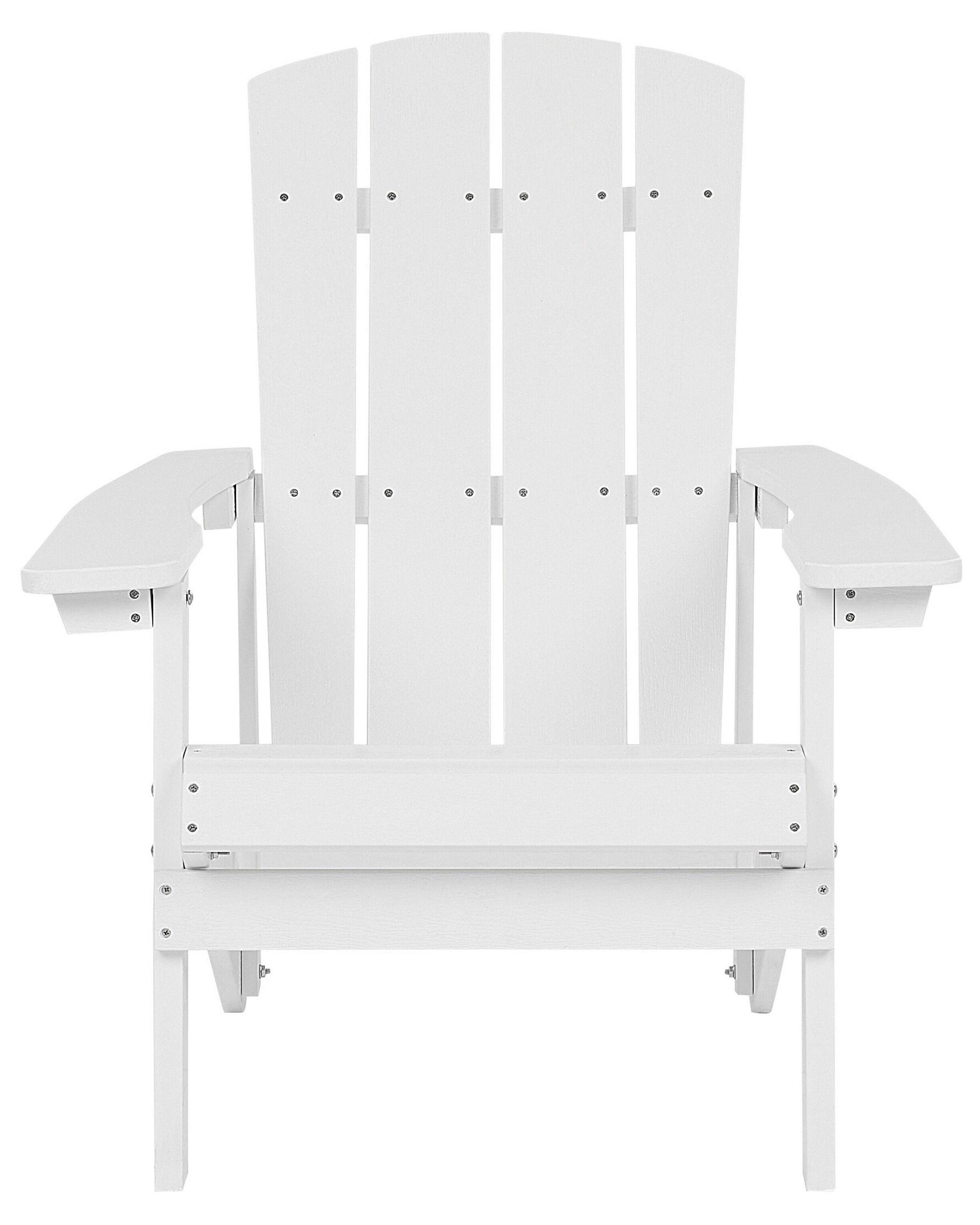 Beliani Chaise de jardin en Bois synthétique Rétro ADIRONDACK  