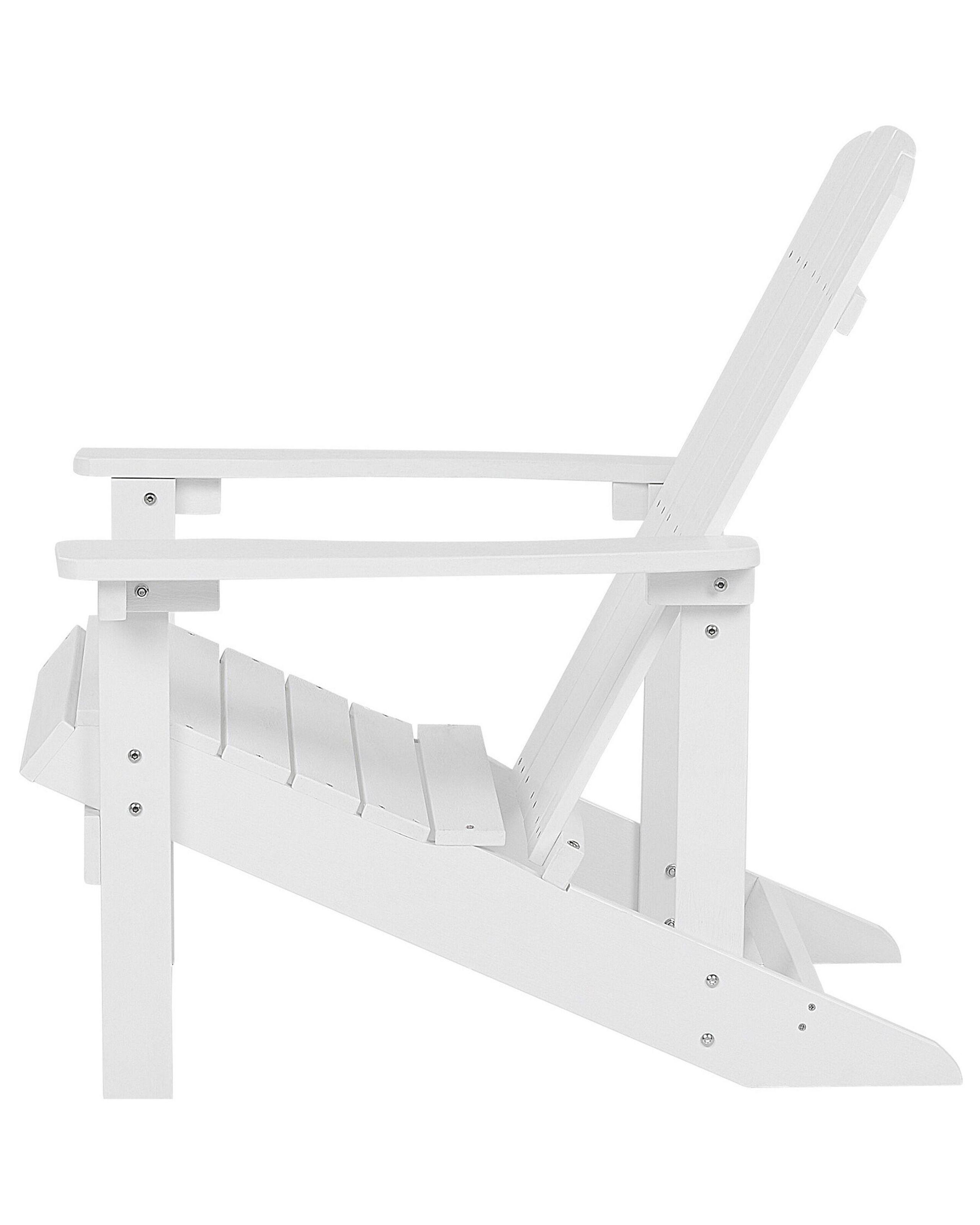 Beliani Chaise de jardin en Bois synthétique Rétro ADIRONDACK  