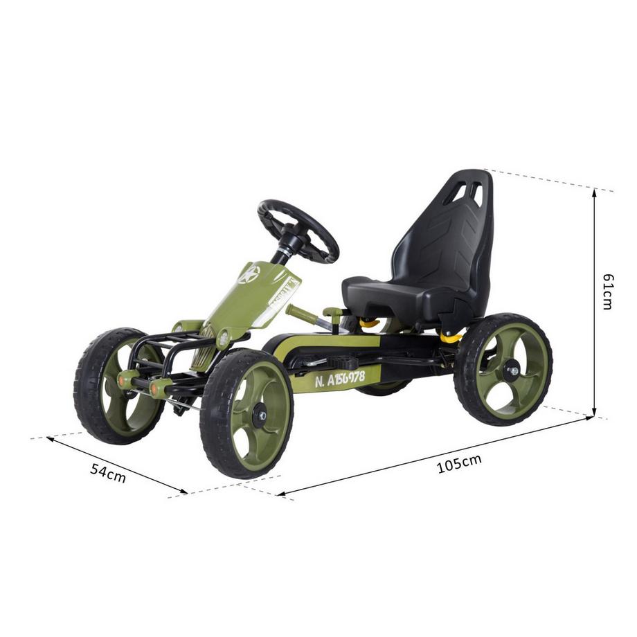 HOMCOM  Kinder Go Kart Tretauto 