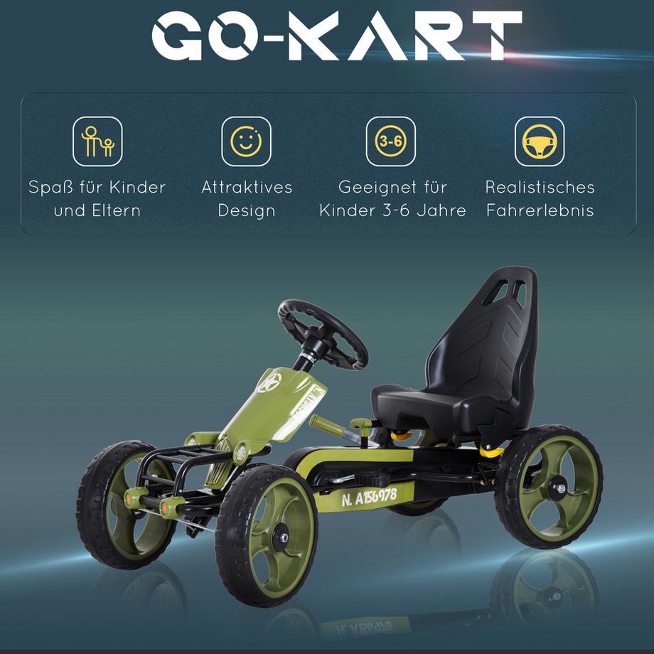 HOMCOM  Kinder Go Kart Tretauto 