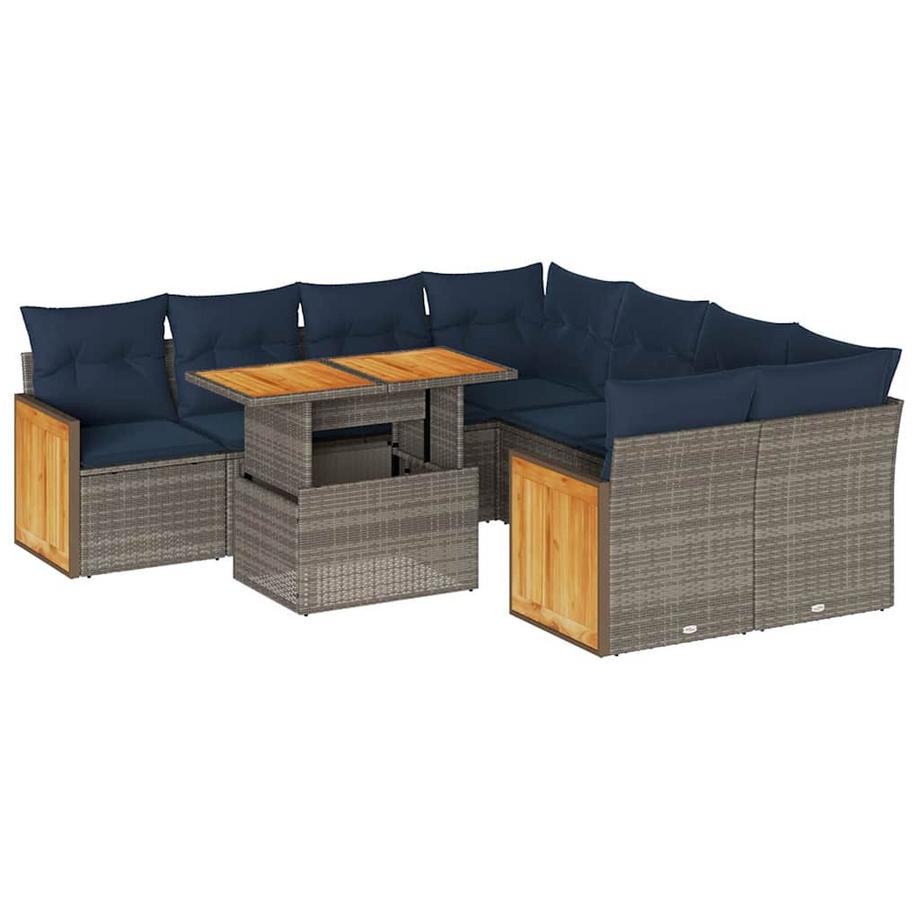 set divano da giardino Polirattan