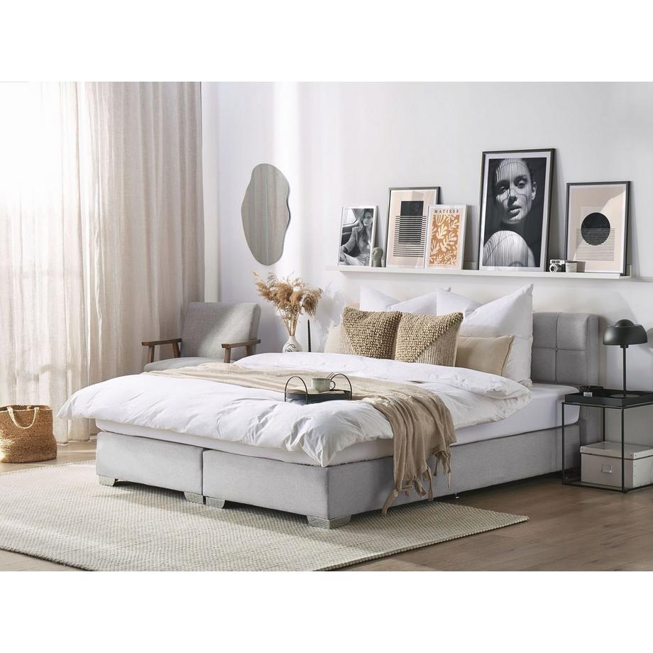 Beliani Letto boxspring en Poliestere Moderno ADMIRAL  
