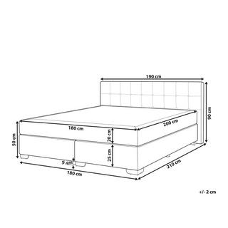 Beliani Boxspring Bett aus Polyester Modern ADMIRAL  