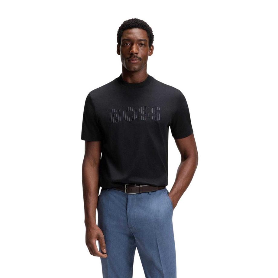 BOSS T-Shirt Logo a Strisce  
