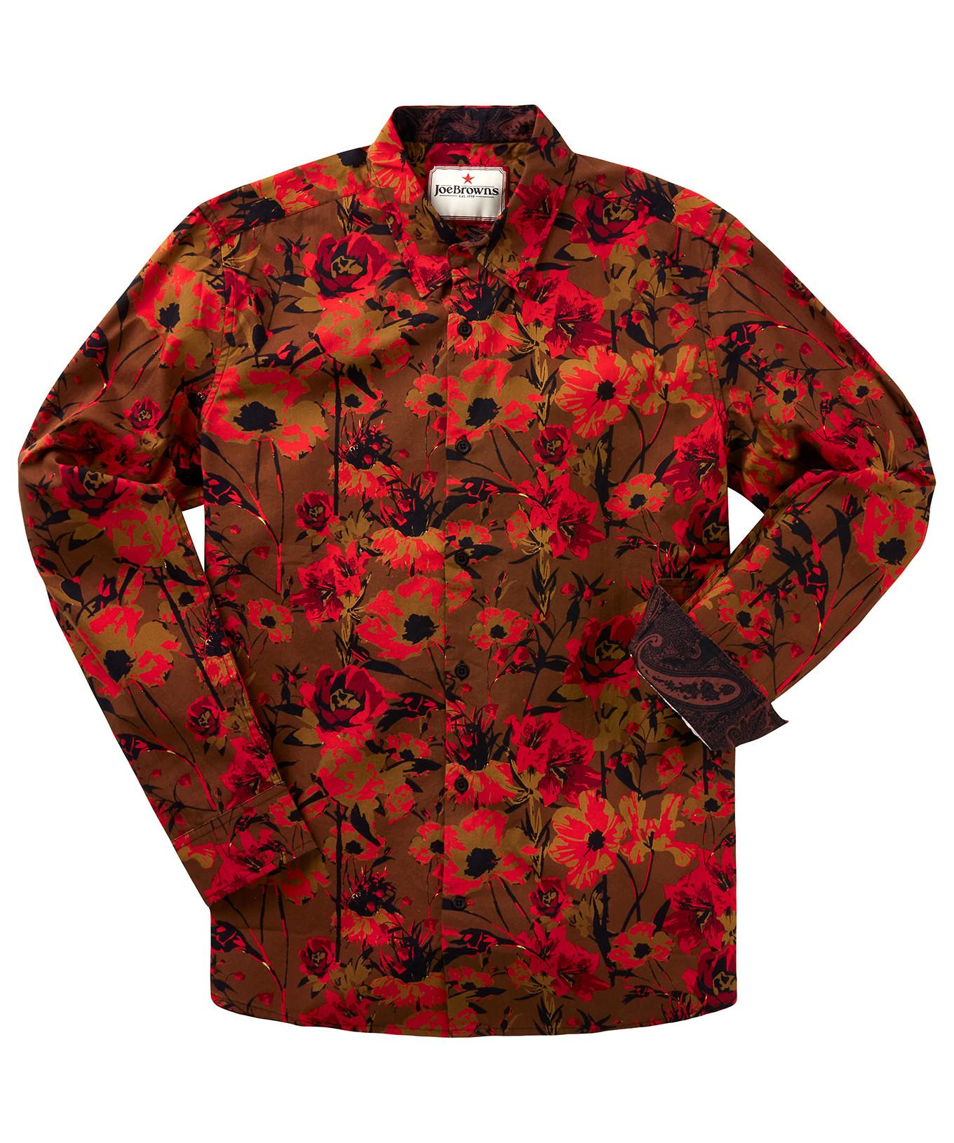 Joe Browns  Chemise Manches Longues Rose et Coquelicot 