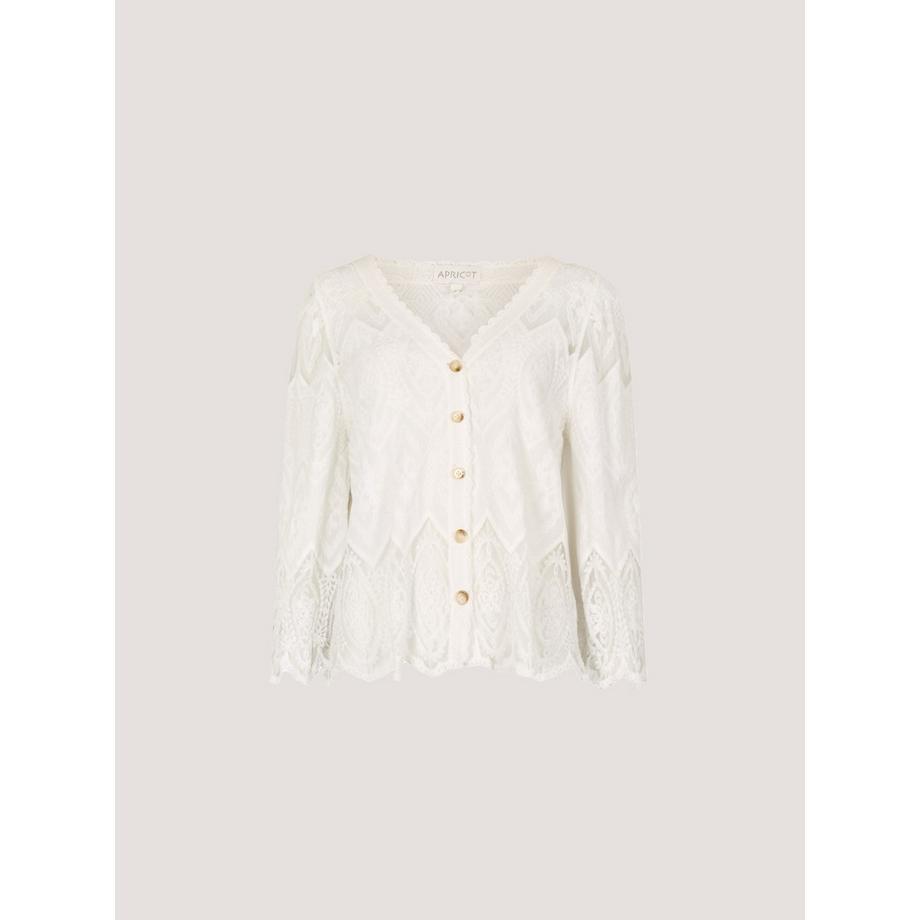 APRICOT Blusenhemd mit floraler Spitze  