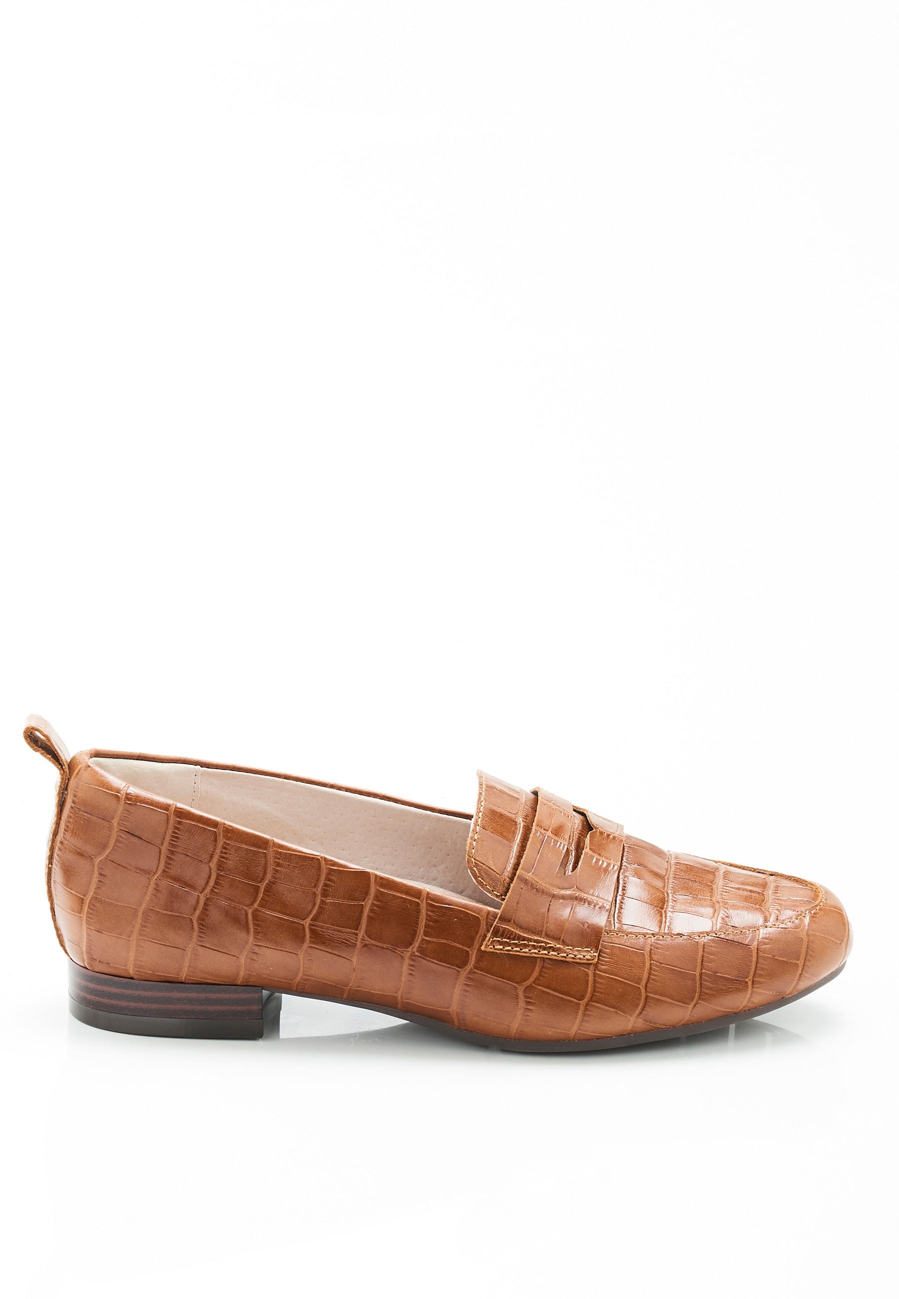 Damart  Mocassins aspect croco. 