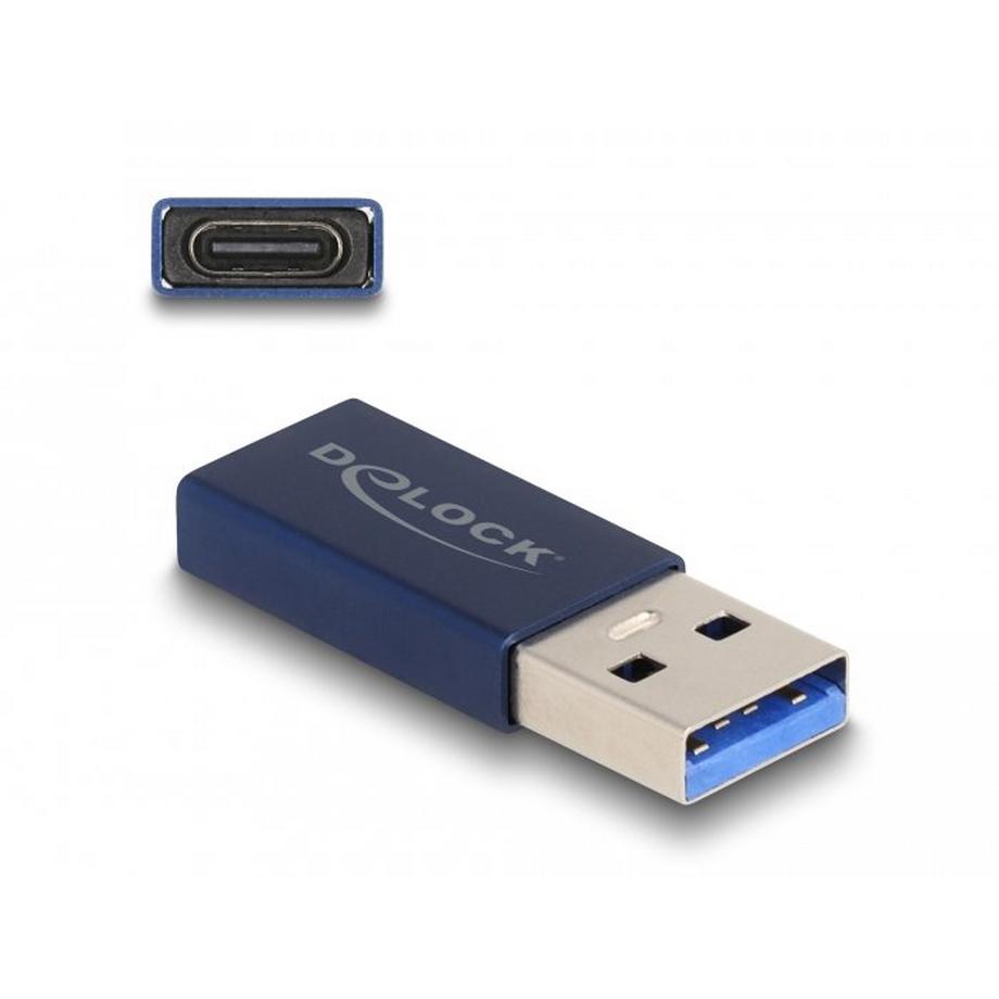 DeLock  DeLOCK 60049 changeur de genre de câble USB C USB A Bleu 