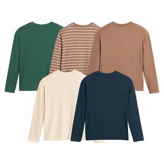 La Redoute Collections  5er-Pack Langarm-Shirts mit rundem Ausschnitt 