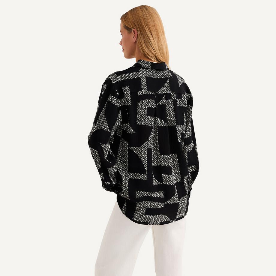 La Redoute Collections Camicetta Maniche Lunghe Fantasia Grafica  