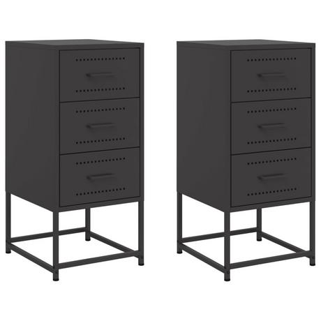 VidaXL Armoire de chevet acier  