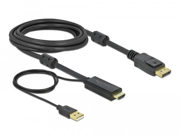 DeLock  DeLOCK Câble HDMI vers DisplayPort 4K 30 Hz 3 m 