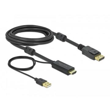 DeLOCK HDMI zu DisplayPort Kabel 4K 30 Hz 3 m