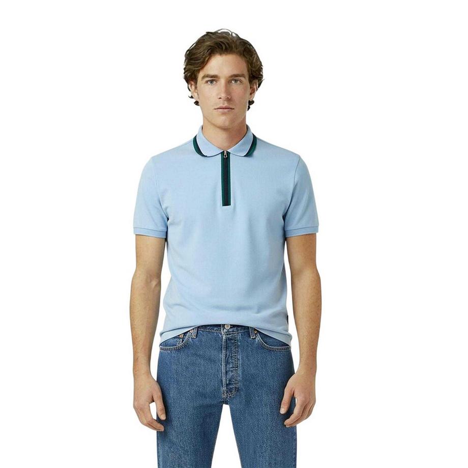 PAUL SMITH Maglietta Polo Conforme Alla Taglia con Cerniera Maniche Corte  