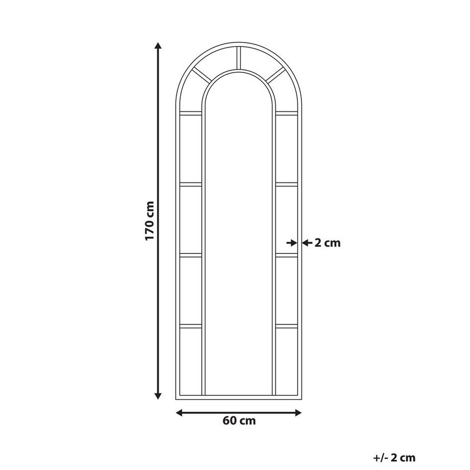 Beliani Miroir en Métal Glamour CROSSES  