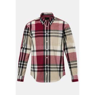 JP1880  Karo-Flanellhemd, Langarm, Buttondown-Kragen, Modern Fit 