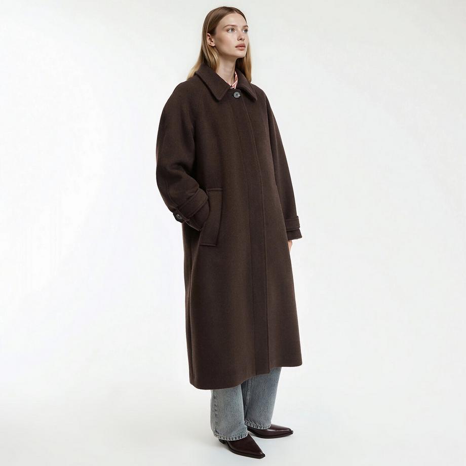 La Redoute Collections Manteau drap de laine mélangée  
