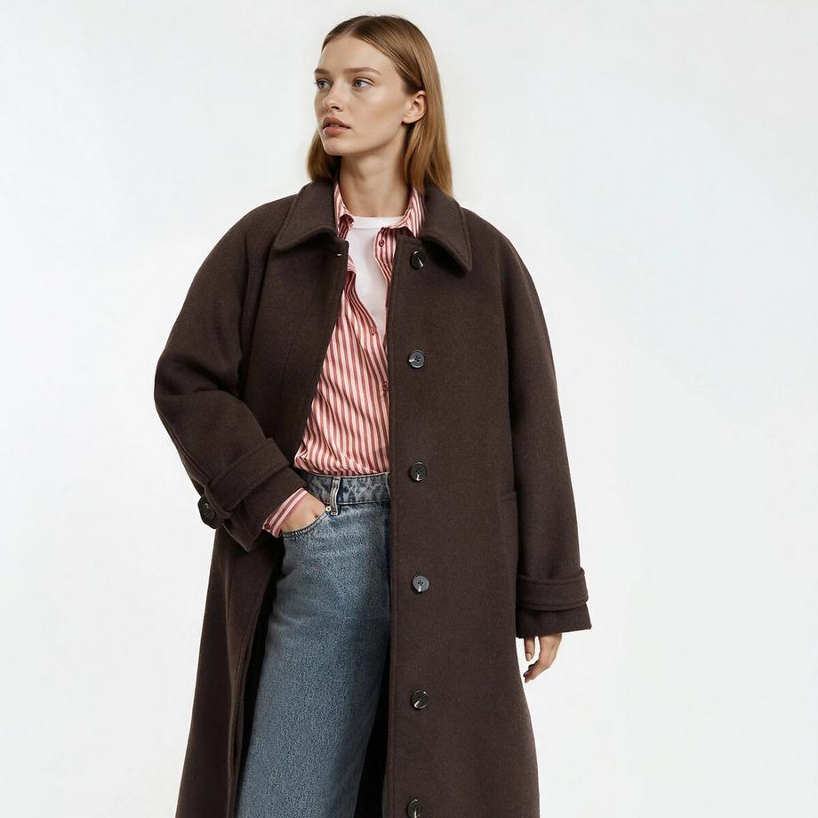 La Redoute Collections Manteau drap de laine mélangée  