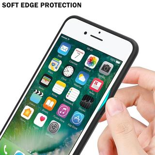 Cadorabo  Housse compatible avec Apple iPhone 7 / 7S / 8 / SE 2020 - Coque de protection bicolore en silicone TPU et dos en verre trempé 