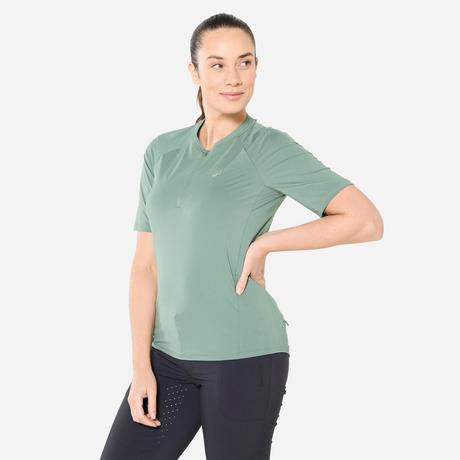 ROCKRIDER  Maillot de cyclisme manches courtes cargo femme polyester 