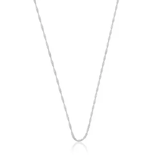 MUAU Schmuck  Collier Singapur Weissgold 375, 1.2mm, 55cm Silber